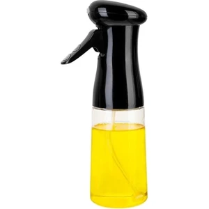 River World  Siyah Renkte Püskürtmeli Cam Şişe Yağdanlık Sirke Limonluk Sosluk Sprey