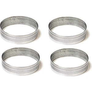Intime Endüstriyel Mutfak Intime - Delikli Tart Kalıbı - 4'lü Set - Çap 14 cm DRT-212316