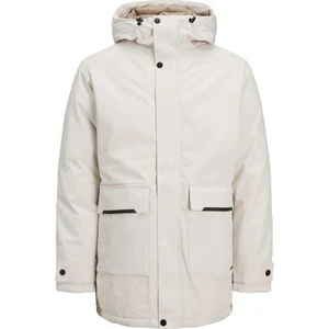 Jack & Jones Kapüşonlu Bej Erkek Kaban 12211896