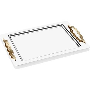 Sarmaşık Çay Tepsi Gold & Kulplu