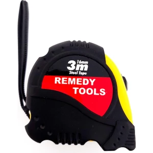 Remedy Tools 3metre Darbeye Dayanıklı Kauçuk Korumalı Çelik Şerit Metre. 3X16MM