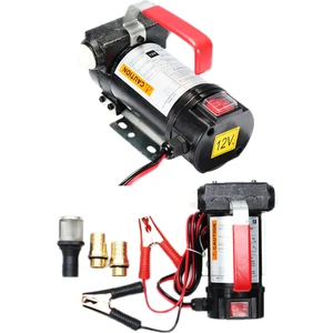 DKT12MP 12V Kendinden Emişli Taşınabilir Yakıt Sıvı Yağ Aktarma Mazot Pompası Paslanmaz Gövdeli