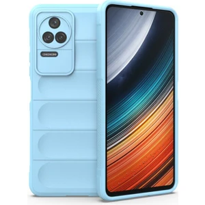Xiaomi Poco F4 Miami Serisi Darbeye Dayanıklı Silikon Kılıf - Açık Mavi