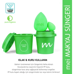 Coffee Cup Hijyenik Makyaj Süngeri Pistachio Green 1 Pro + 1 Mini