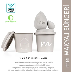 Coffee Cup Hijyenik Makyaj Süngeri Limestone  1 Pro + 1 Mini
