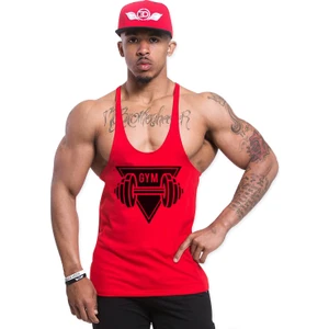 Gym Dambıl Fitness Tank Top Sporcu Atleti Kırmızı