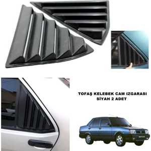 ŞüsCarOto Aksesuar Tofaş Şahin Doğan Kartal Kelebek Cam Izgarası Kelebek Cam Vizörü Havalandırma Sağ Sol Takım Mat Siyah 2 Adet