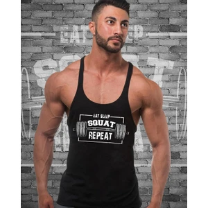 Squat Repeat Fitness Gym Tank Top Sporcu Atleti Siyah
