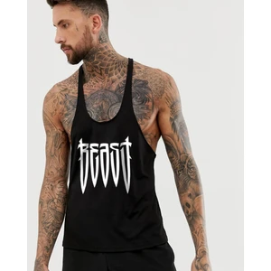 Beast Gym Fitness Tank Top Sporcu Atleti Siyah