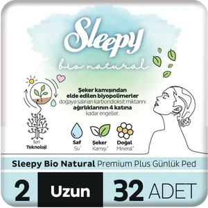 Bio Natural Premium Plus Günlük Ped Uzun 32 Adet Ped