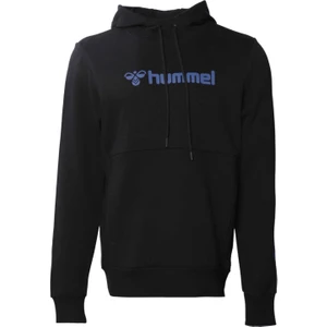 June Erkek Siyah Baskılı Kapüşonlu Sweatshirt