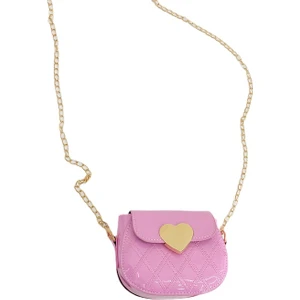 Shınlea Çocuklar Crossbody Çanta Prenses Omuz Çantası Sevimli Kız Moda Zincir Bozuk Cüzdan (Yurt Dışından)