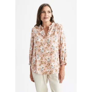 Traditional Regular Fit Hakim Yaka Çiçek Desenli Gömlek I3708AZ22SM