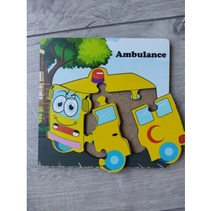 Mini 4lü Puzzle Ambulans