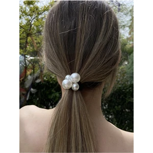Pearly Handmade Büyük İnci Şık Lastik Toka
