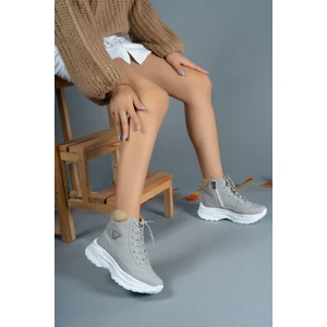 Buz Unisex Kışlık Bot Su Geçirmez Nefes Alabilen Ortopedik Tabanlı Bağcıklı Fermuarlı