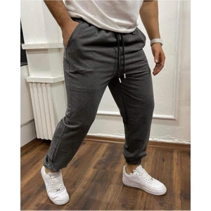 DAXİS Sportwear Company  Unisex Koyu Gri Kelepçe Paça Koyu Gri Eşofman