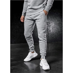 DAXİS Sportwear Company  Erkek Gri Slim Fit Jogger Eşofman Altı 2 Iplik Şardonlu Pamuklu Kışlık Dar Paça