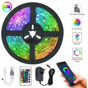 5m LED Şerit Bluetooth Rgb Uzaktan Kumandalı
