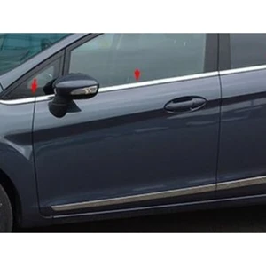Alfa Otomotiv Ford Fiesta 2009-2010-2011-2012-2013-2014-2015 Krom Cam Çıtası 8 Parça Paslanmaz Çelik