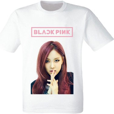 Black Pink - Rose - Dijital Baskılı Çocuk Beyaz Tişört Fiyatı