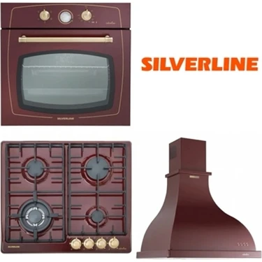Silverline Rustik Bordo Ankastre Set RS5322-RS6235-2238