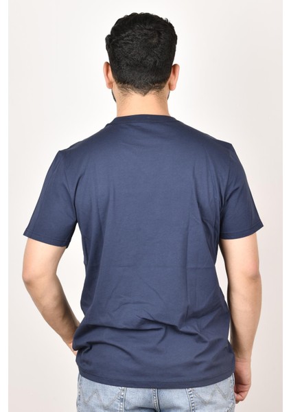 L211918410 Erkek Lacivert Bisiklet Yaka T-Shirt