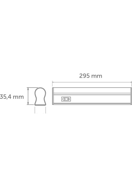T5 LED Bant Armatürler / Anahtarlı 3000K