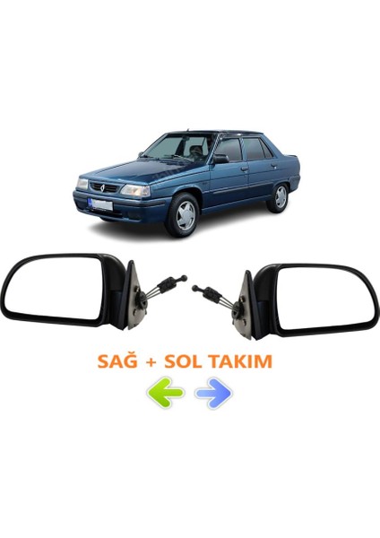 Renault 9 Broadway Yeni Model Sağ + Sol Dikiz Aynası Takımı