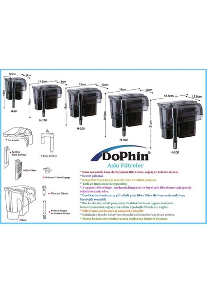 Dolphin Askılı Filtre H100 fiyatları