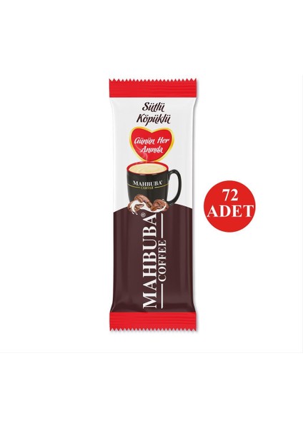 Coffee 3ü1 Arada Sütlü Köpüklü 72x10gr Mini Küçük Boy İkramlık Otobüs Hazır Kahve Kutu