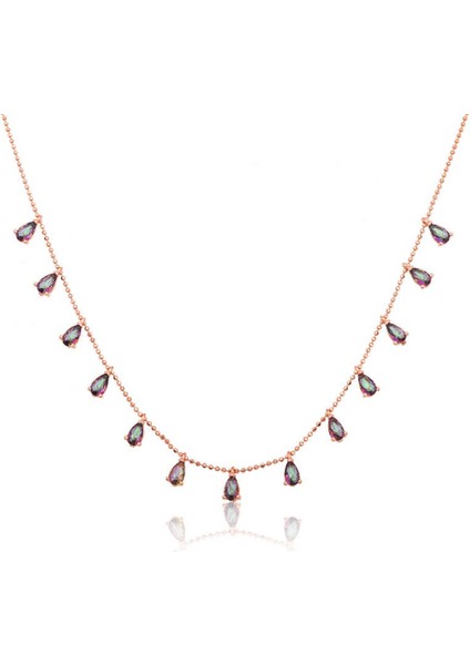 Gümüş Mistik Topaz Şans Kolyesi