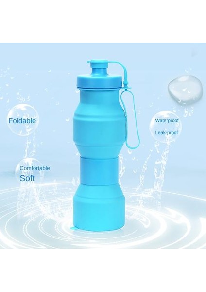 800ML Dumbbell Masaj Spor Şişesi Ağız Tapalı, Açık Bisiklet Silikon Kupası, Katlanabilir Su Kupası, Silikon Katlanabilir Su Şişesi (Yurt Dışından) fırsatları