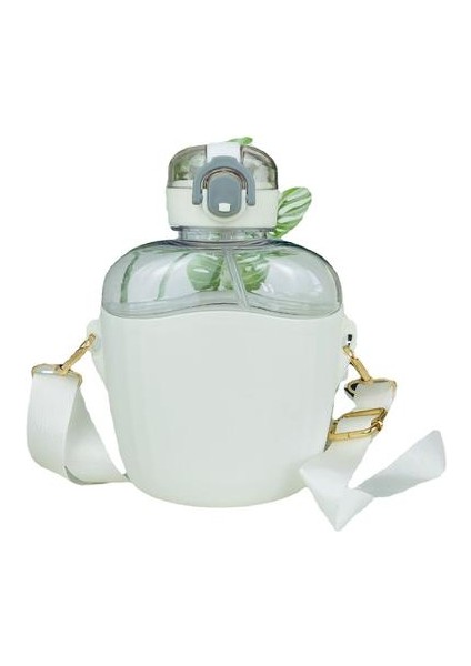 900ML Yüksek Değerli Su Kabı, Samanlı Büyük Kapasiteli Su Kabı, Sevimli Çocuk Su Şişesi (Yurt Dışından)