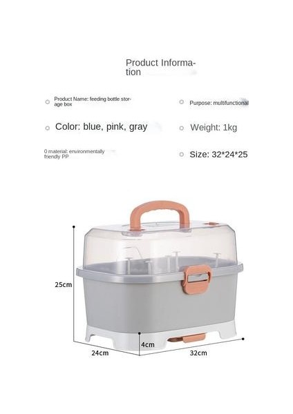Bebek Şişesi Saklama Kutusu, Taşınabilir ve Çıkarılabilir, Bebek Su Bardağı Çok Amaçlı Kapalı Depolama Kutusu Için Uygun (Yurt Dışından) fiyatları