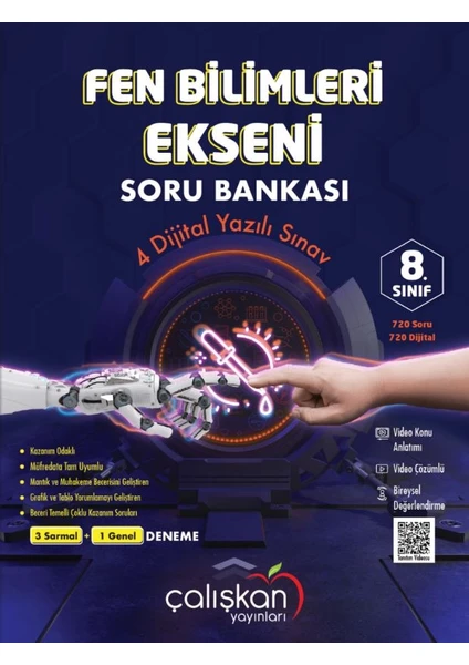 Çalışkan Yayınları 8. Sınıf Fen Bilimleri Ekseni Soru Bankası