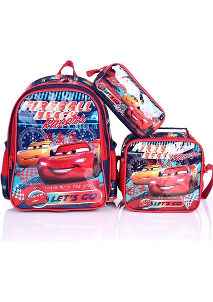 Cars 42234 Lisanslı Okul Çantası 3'lü Set