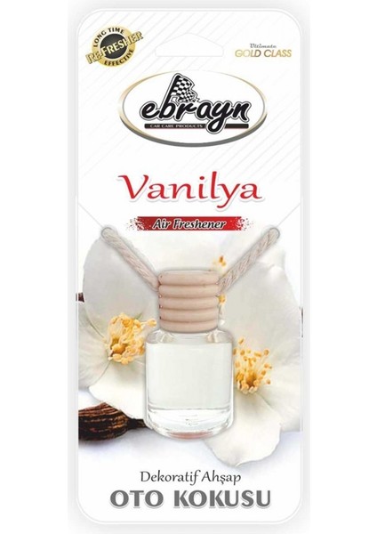 Dekoratif Ahşap Oto Kokusu Vanilya 8 ml