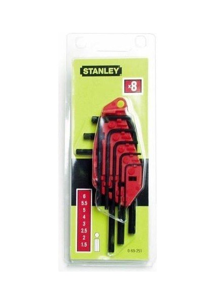 Stanley ST069251 8 Parça Allen Anahtar Takımı