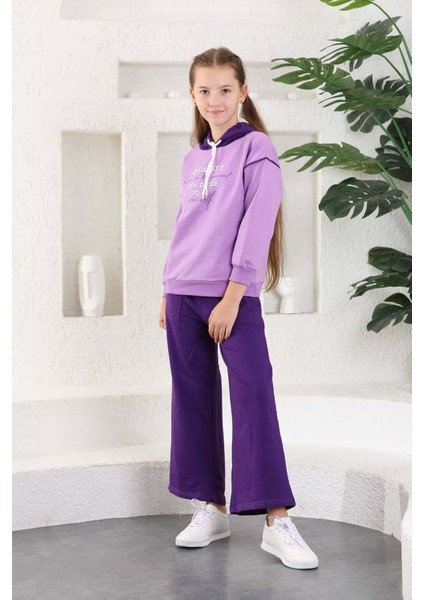 Beauty Slaş Kız Çocuk Ikiiplik Kapşonlu Eşofman MNK0395