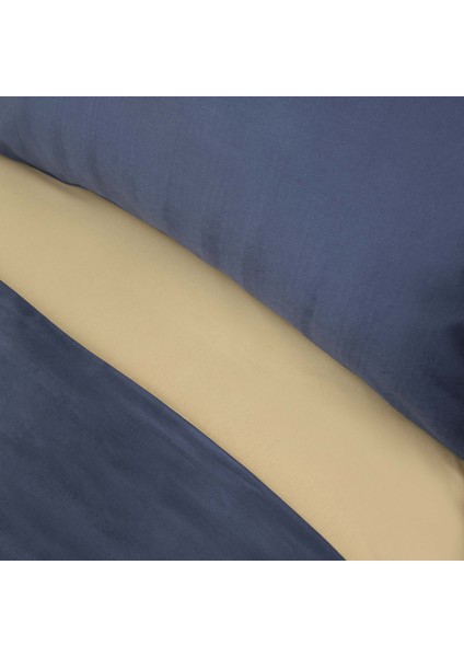 Basic Indigo-Bej Çift Taraflı Çift Kişilik Nevresim Pike Takımı fırsatları