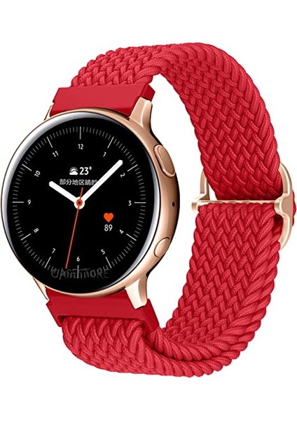 Huawei Watch Gt3 42MM Uyumlu (20MM Pim) Kordon Kayış Örgü Hasır Loop Tokalı Rainbow Renkli Örgülü Karışık Renk