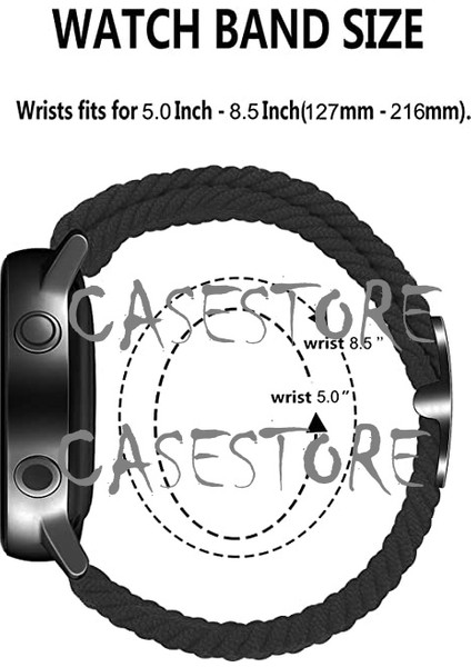 Huawei Watch Gt3 42MM Uyumlu (20MM Pim) Kordon Kayış Örgü Hasır Loop Tokalı Rainbow Renkli Örgülü Karışık Renk fırsatları