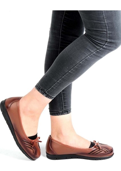 65.402 Frida Taba Kadın Babet Ayakkabı modelleri