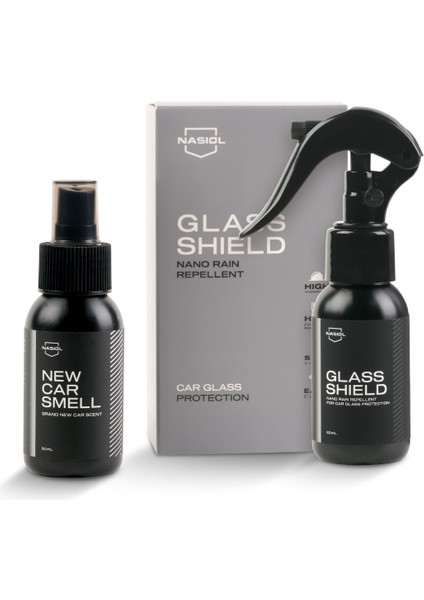 Glasshield Nano Yağmur Kaydırıcı ve New Car Smell Araç Kokusu 2'li Set-Avantajlı Paket