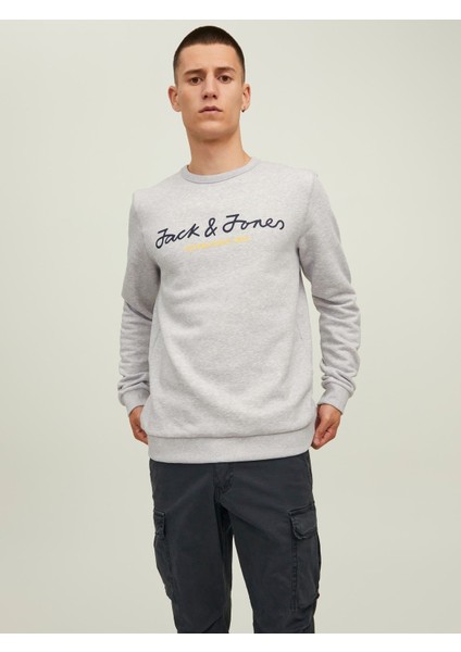 Jcoberg Erkek Bisiklet Yaka Sweatshirt Gri 12215378 Xxl - Gri fiyatları