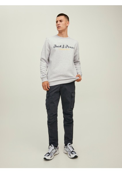 Jcoberg Erkek Bisiklet Yaka Sweatshirt Gri 12215378 Xxl - Gri fırsatları