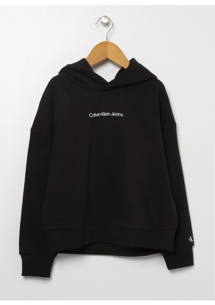 Düz Kız Çocuk Siyah Sweatshirt IG0IG01517