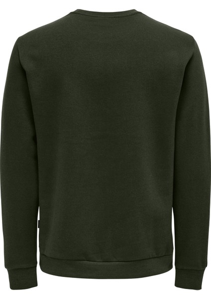 Bisiklet Yaka Koyu Gri Erkek Sweatshirt 22018683_ONSCERES Crew Neck Noos
