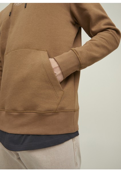 Kapüşon Yaka Kahve Erkek Sweatshirt 12216335_JPRBLUARCHIE Sweat Hood No